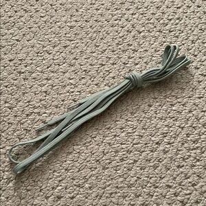 Pale green shoelaces